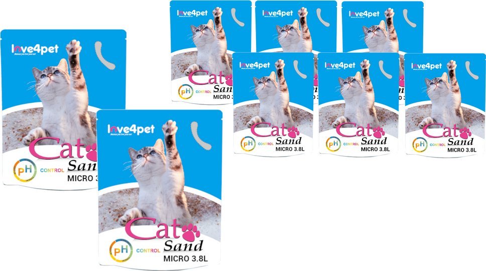 Żwirek dla kota Cat Sand Żwirek Silikonowy dla Kota Cat Sand Micro - PH Control 11x3,8l (Zmienia kolor, aby sprawdzić wczesne oznaki choroby)