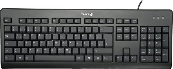 Klawiatura Wortmann AG TERRA Keyboard 1500 Corded [DE] USB black Copilot QWERTZ, 105 Tasten, kabelgebunden, 1,80m