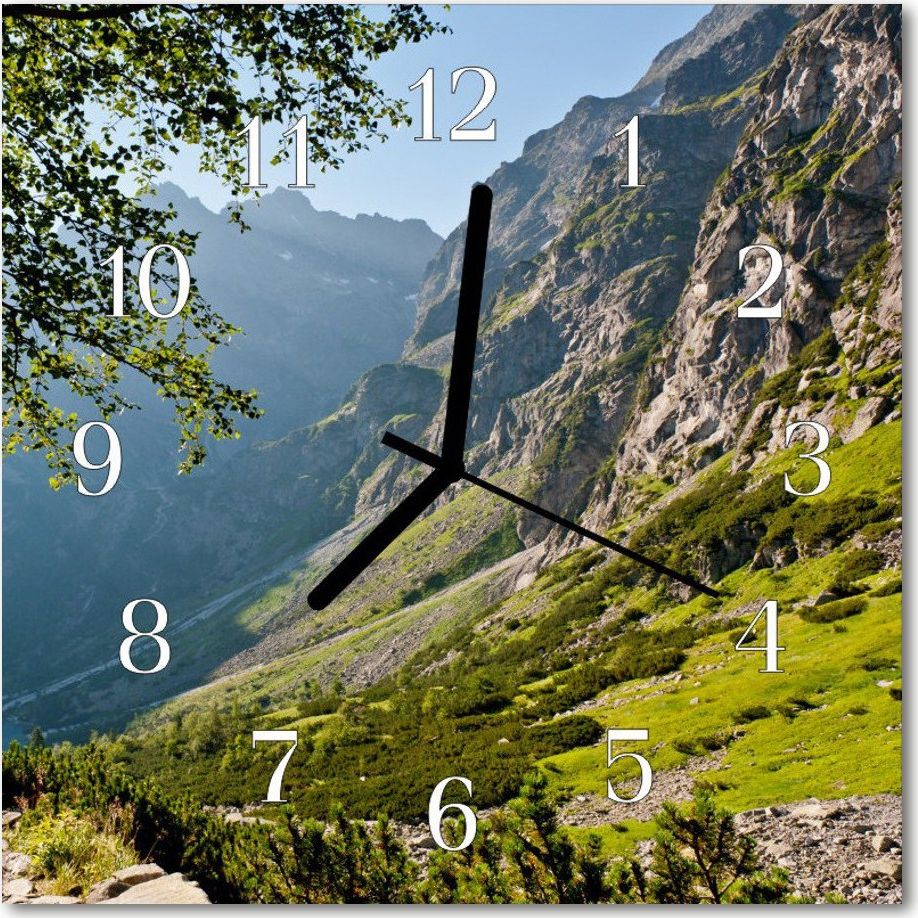 Tulup Zegar szklany ścienny Cichy Góry