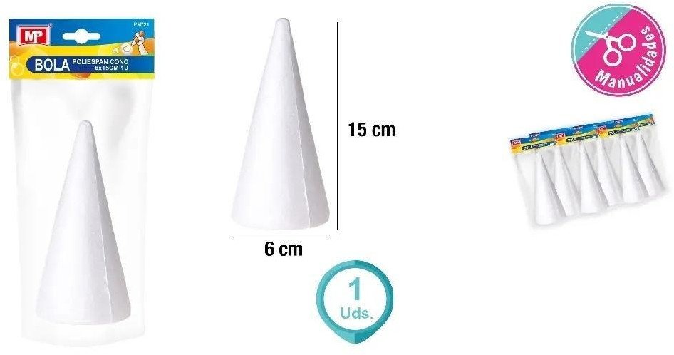 Stożek styropianowy do zdobienia 60x150mm