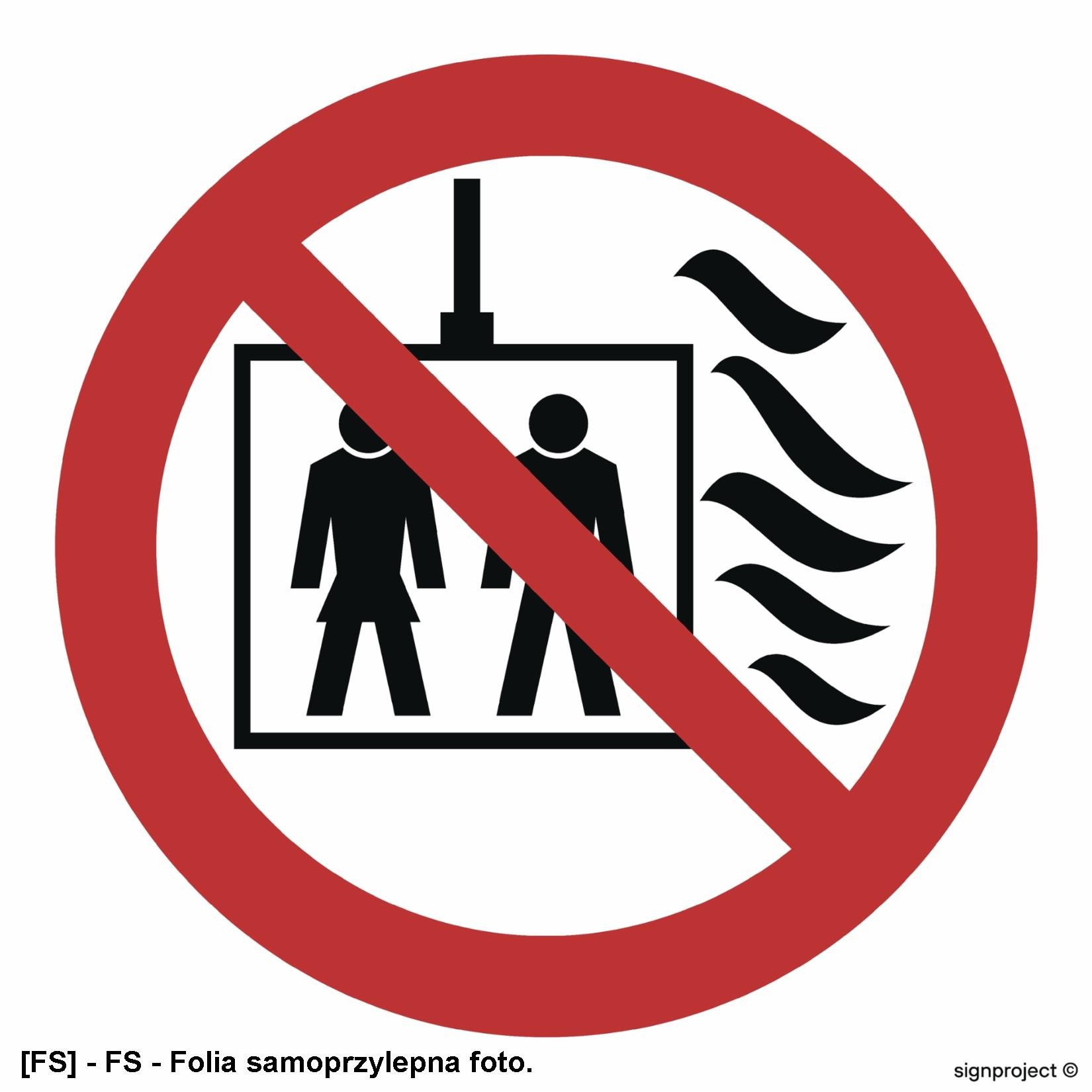 BB021 - Nie używać dźwigu w przypadku pożaru 350x350