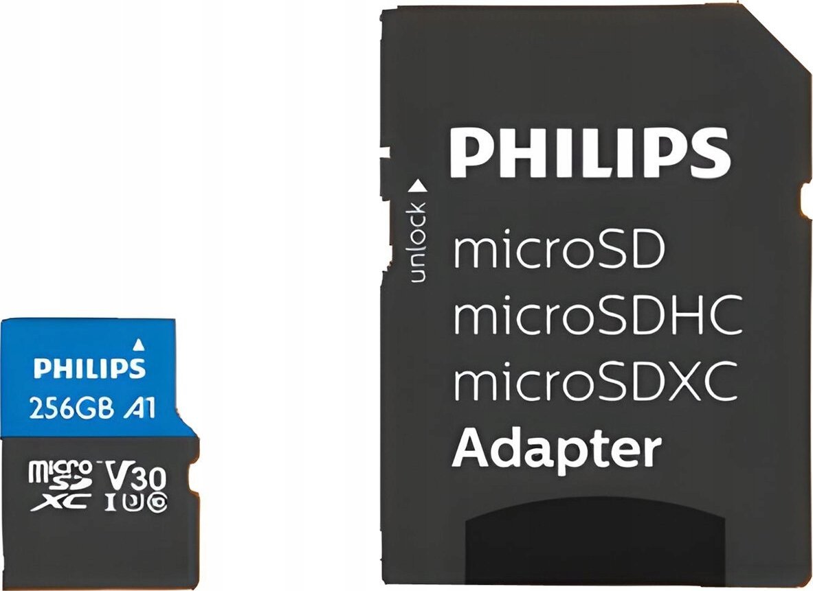Karta Philips Ultra Pro MicroSDXC 256 GB Class 10 UHS-I/U3 A1 V30 (FM25MP65B/00)