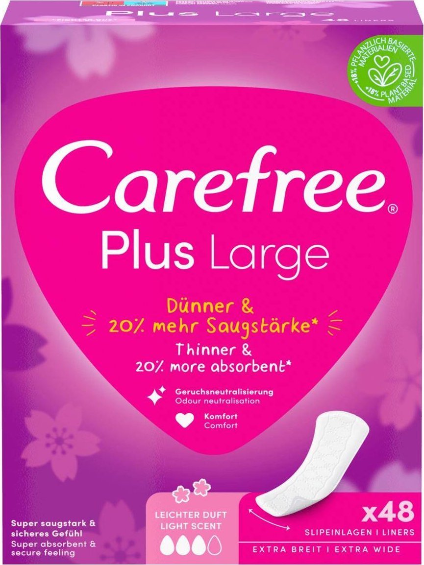 Carefree Carefree Plus Large wkładki higieniczne Light Scent 48szt.