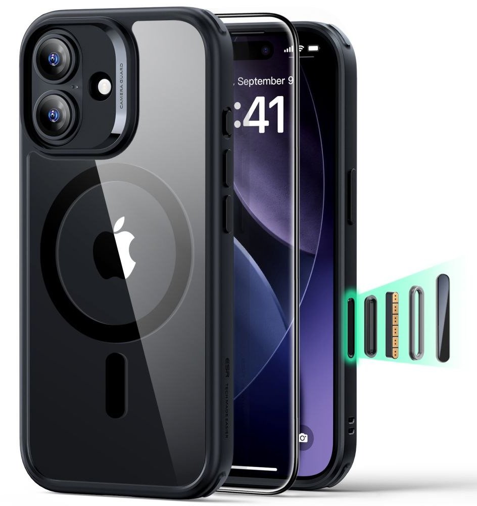 ESR CLASSIC HYBRID MAGSAFE & TEMPERED GLASS IPHONE 17 CLEAR/BLACK