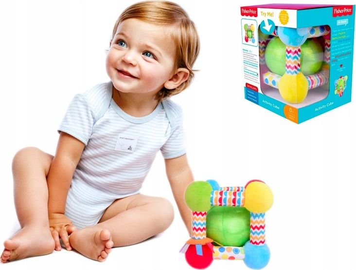 Fisher Price FISHER PRICE DUŻA SENSORYCZNA KOSTKA Z PIŁECZKĄ 0+ uniwersalny