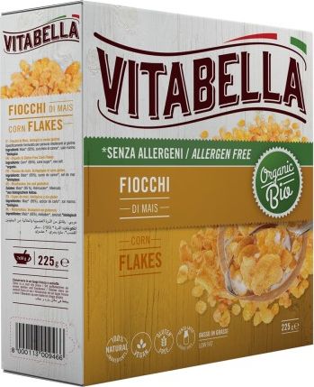 VITABELLA Płatki kukurydziane bezglutenowe BIO 225 g Vitabella
