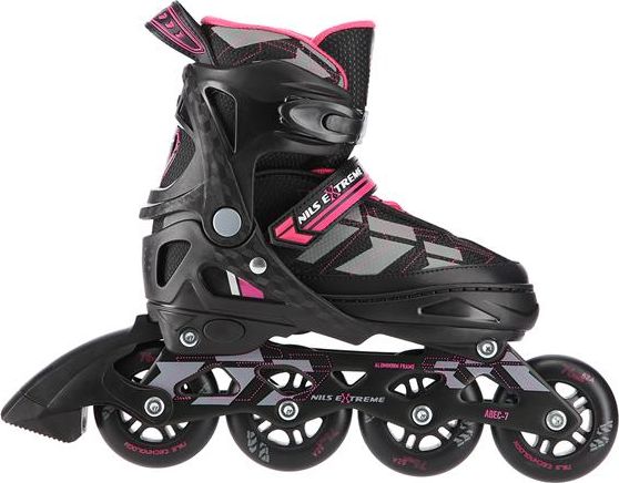 Rolki Nils Extreme NA11002 rekreacyjne regulowane czarne r. 31-34