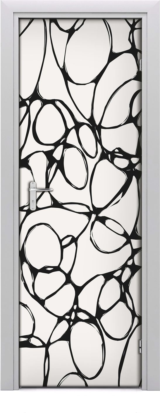 Tulup Fototapeta samoprzylepna na drzwi 75 x 205 cm chaotyczne koła