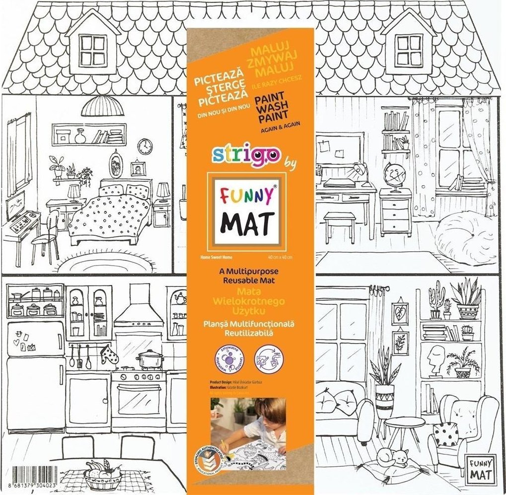 Strigo Mata biała Sweet Home Funny Mat