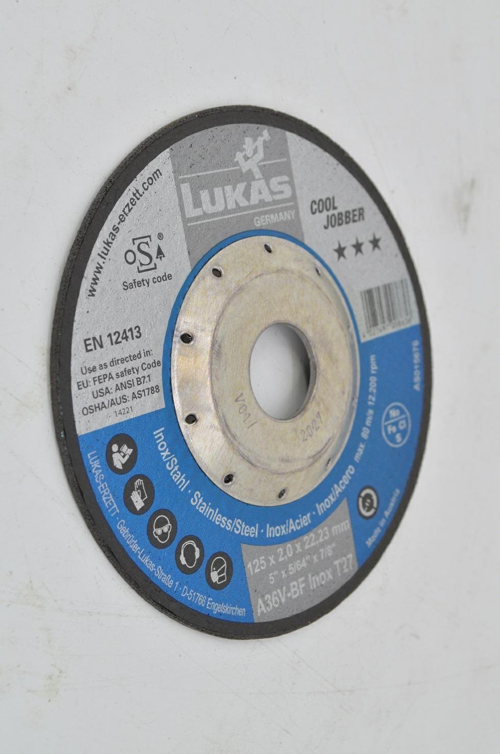 Graphite LUKAS TARCZA DO METALU 125mm x 2,0mm A36V-BF*** INOX COOL JOBBER