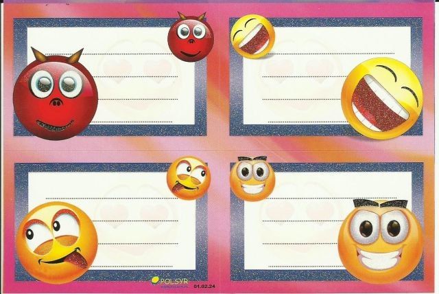 POLSYR Naklejki na zeszyty POLSYR Małe - wzorki 25ark. Polsyr