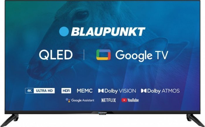 Telewizor Blaupunkt TV 43" Blaupunkt 43QBG7000S 4K Ultra HD QLED, GoogleTV, Dolby Atmos, WiFi 2,4-5GHz, BT, czarny