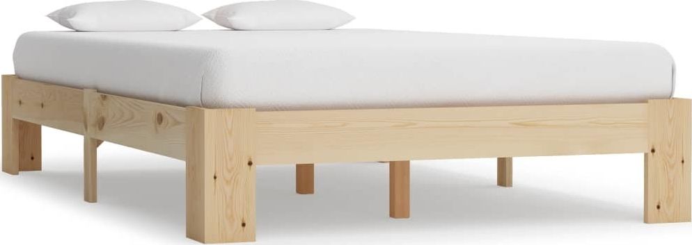 vidaXL Rama łóżka, lite drewno sosnowe, 120 x 200 cm