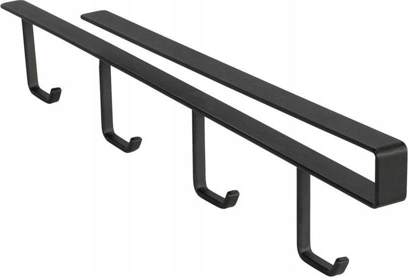 Wenko Uchwyt na kubki do szafki, 4 haczyki, czarny, WENKO