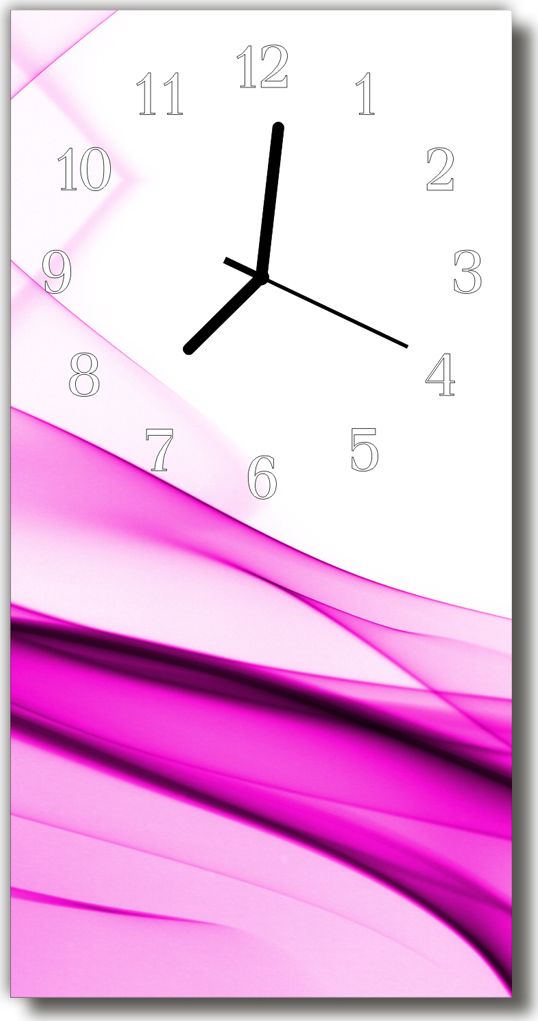 Tulup Zegar szklany pionowy Sztuka Abstrakcja różowy 30x60 - 60227378