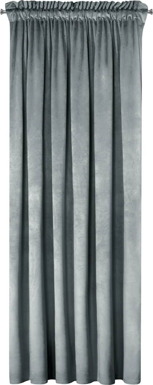 Eurofirany Zasłona Dekoracyjna Velvet Rosa Stal 140x250