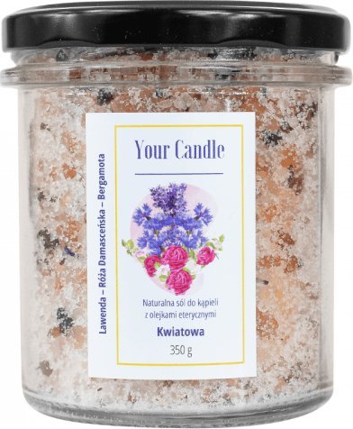Your Candle SÓL DO KĄPIELI NATURAL Z OLEJKAMI KWIATOWA 350 g - YOUR CANDLE