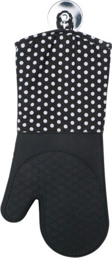 Wenko rękawice do piekarnika bawełna w kropki czarne