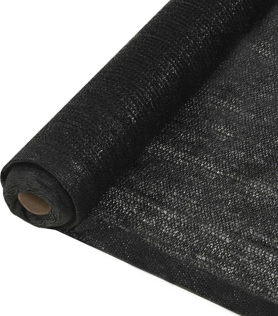 vidaXL Siatka osłaniająca HDPE, 1,5x10 m, czarna, 150 g/m