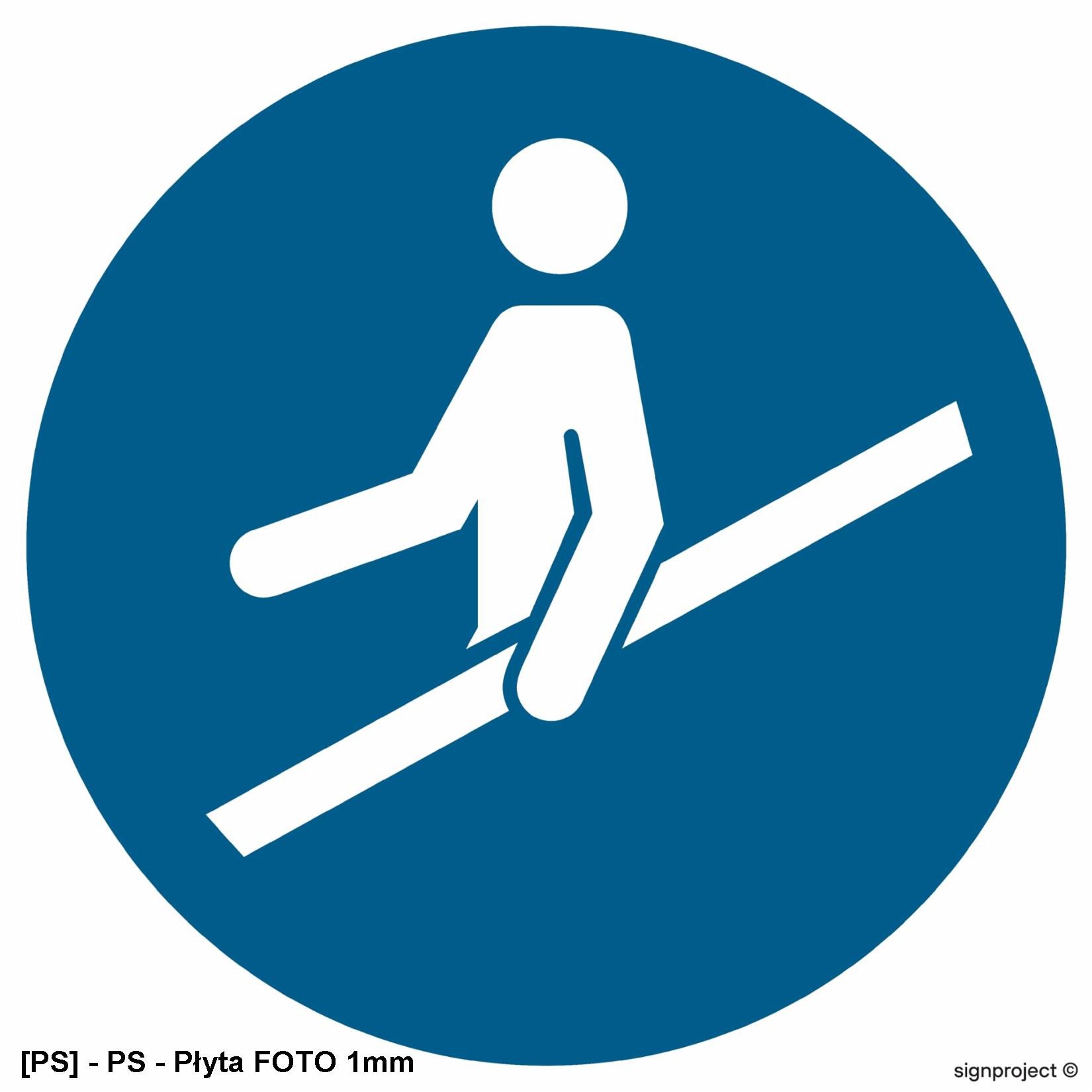 GJ012 - Nakaz używania poręczy 350x350