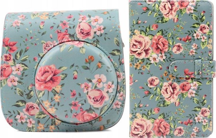 Pokrowiec LoveInstant Zestaw 2w1 Futerał Etui Fujifilm Instax Mini 9 8 + Album RÓŻe