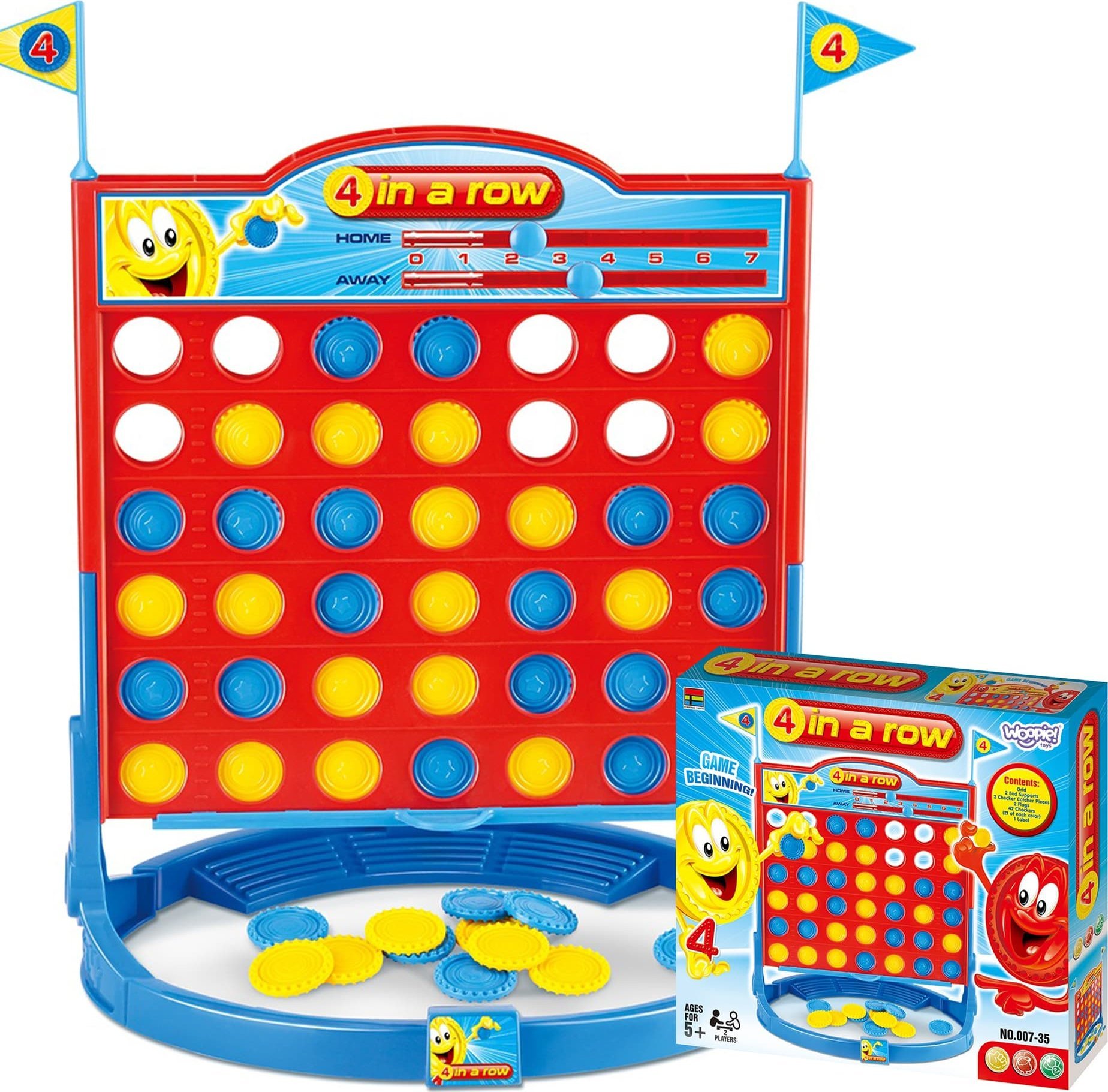 WOOPIE Gra Strategiczna 4 w LINII 5+ - Zestaw 9 szt.