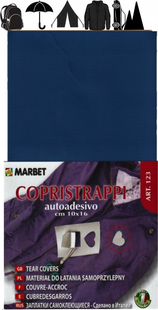 Marbet Łata Nylonowa wodoodporna samoprzylepna do kurtek 123 marbet 14