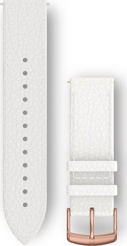 Garmin Pasek skórzany na nadgarstek Quick Release 20 (biały / różowozłota sprzączka) (010-12691-0B)