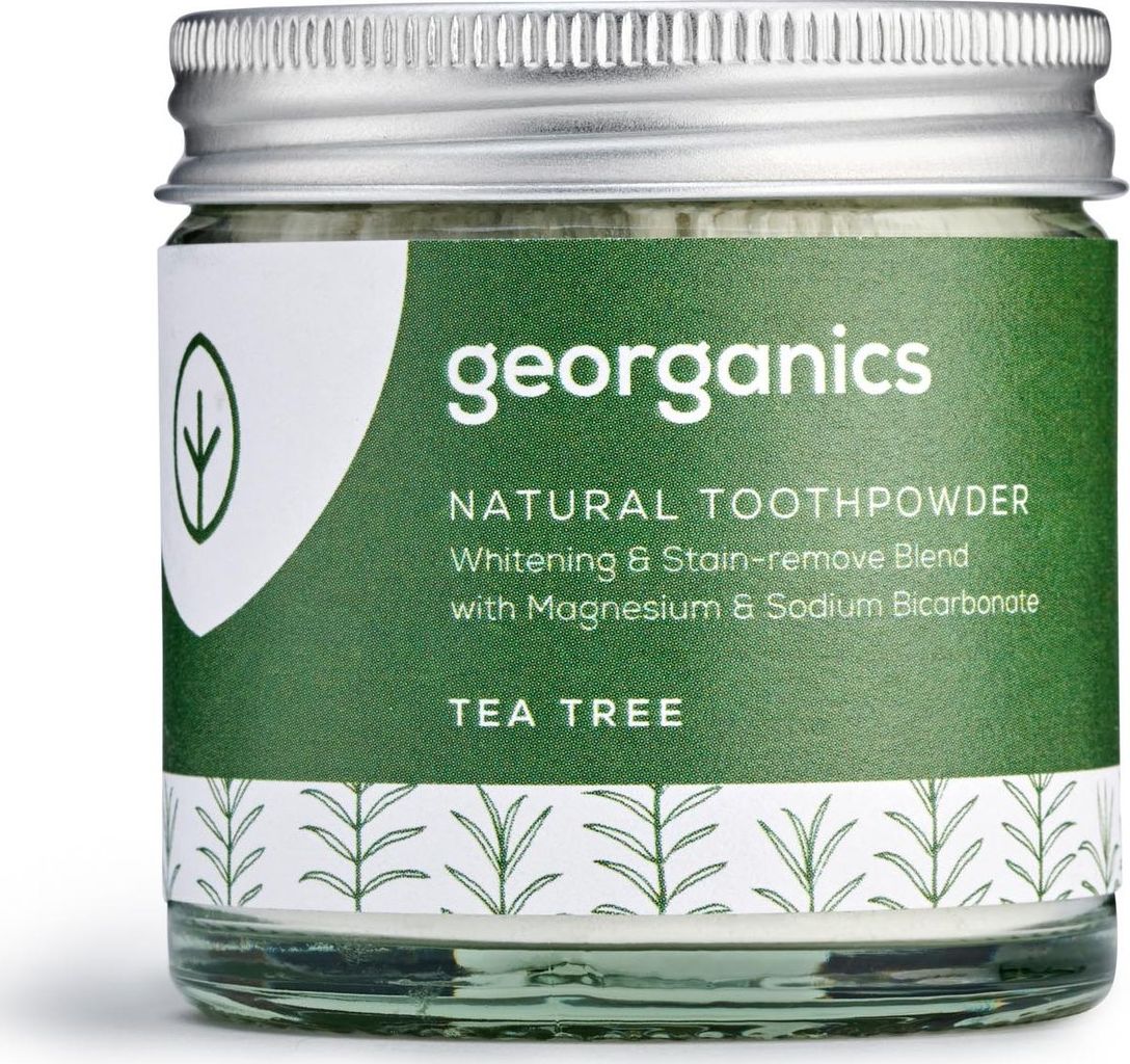 Georganics Georganics, Proszek do czyszczenia zębów, Tea Tree, 60 ml