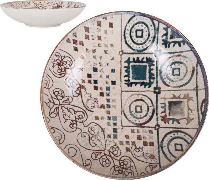 La mediterrnea Talerz głęboki La Mediterrnea Creta Porcelana Jasność ( 21 x 5,3 cm)