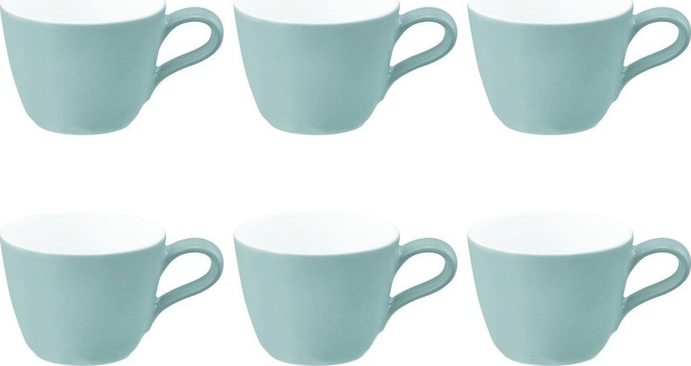 Zestaw 6 filiżanek do espresso 90 ml miętowy - porcelana Seltmann Weiden