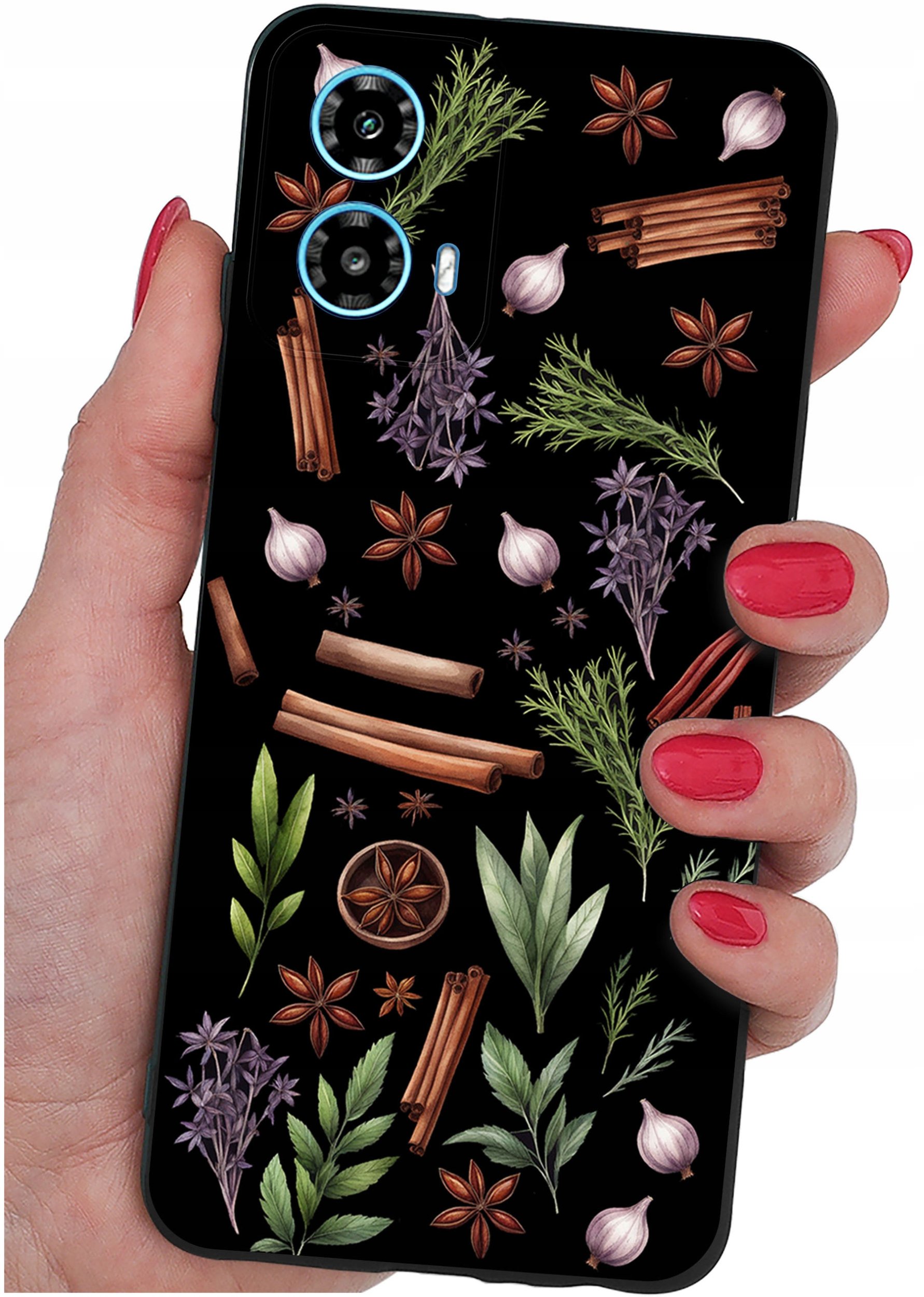 ETUI do Motorola Moto G34 5G WZORY |SILIKONOWE MATT CASE + SZKŁO 9H