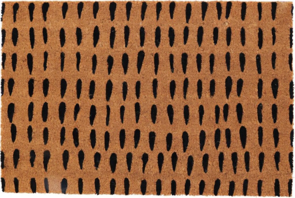 Wzorzysta wycieraczka z włókna kokosowego, 59 x 39 cm