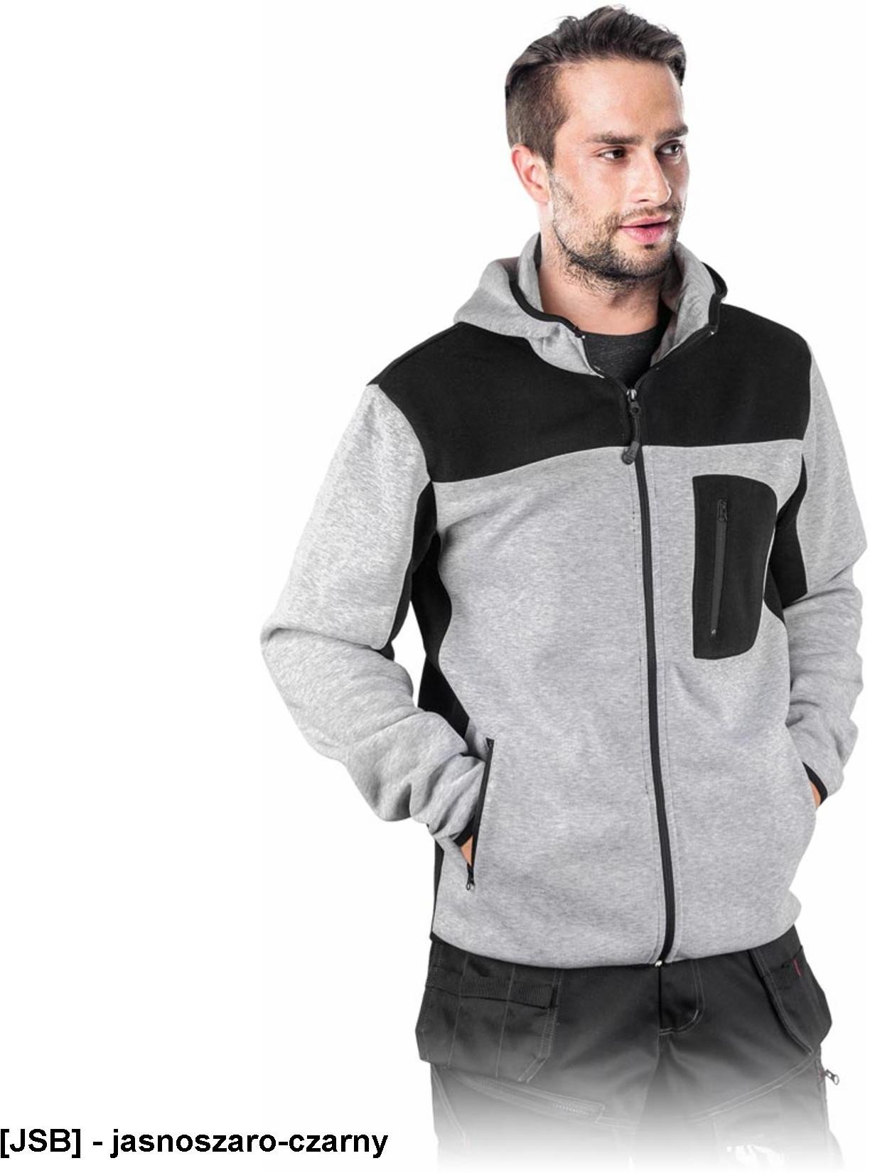 LH-SCOT - Bluza ochronna z kapturem - jasnoszaro-czarny L