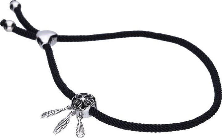 Lovrin Srebrna bransoletka 925 sznurek łapacz snów 4,56g