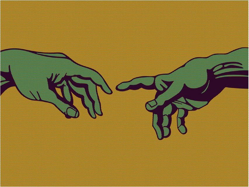 DecoNest Fototapeta - Green touch - 300X231