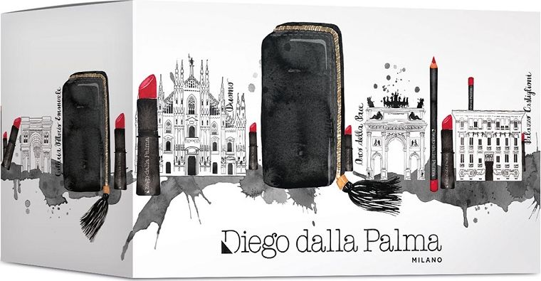 Diego Dalla Palma DIEGO DALLA PALMA_SET Red Lips Matt Lipstick 3,5g + Lip Pencil 1,1g + Black Velvet Clutch Bag