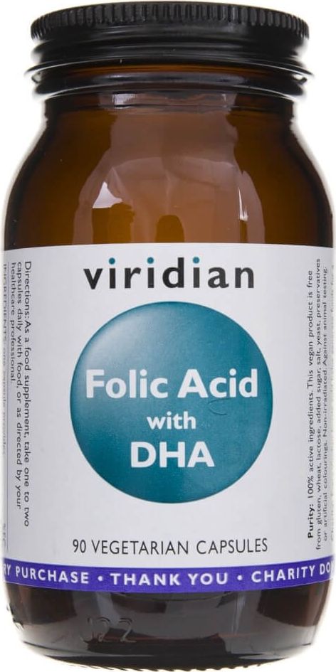 Viridian Viridian Kwas foliowy z DHA - 90 kapsułek