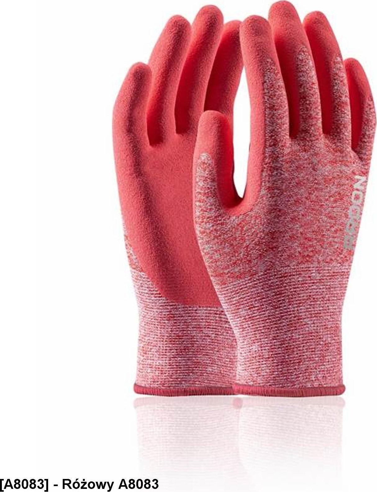 Ardon ARDON NATURE TOUCH 07/S A80 - rękawice częściowo powlekane, oddychające, pianka lateks, pozyskane z recyklingu + spandeks, - Różowy A8083 06-SPE