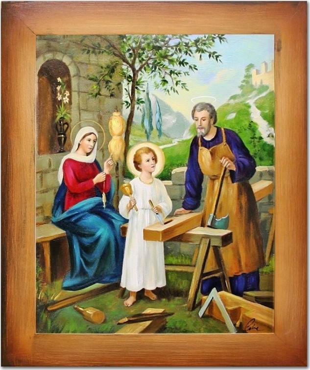 ART-POL Obraz Świętej Rodziny na ślub 53x64 cm obraz olejny na płótnie w ramie