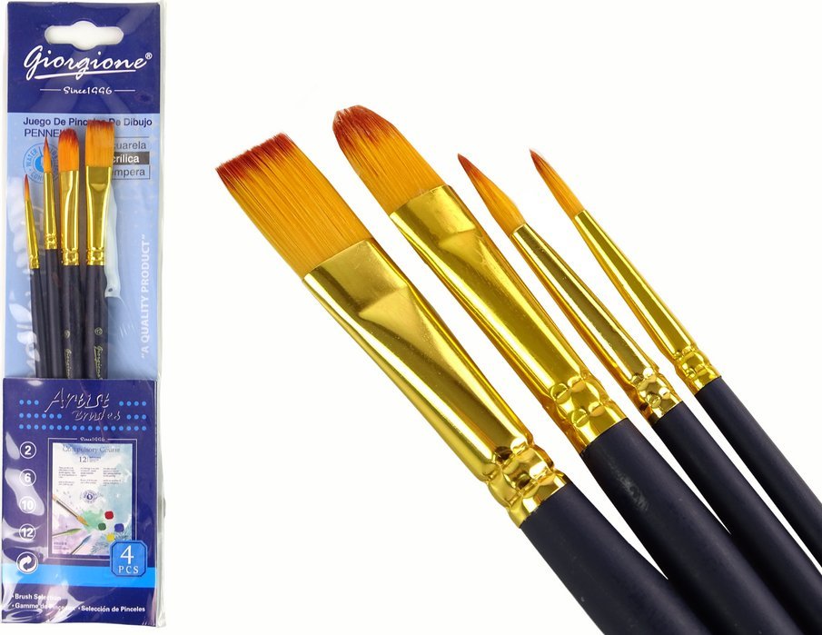 LeanToys Zestaw Artysty Pędzle 4 Kształty