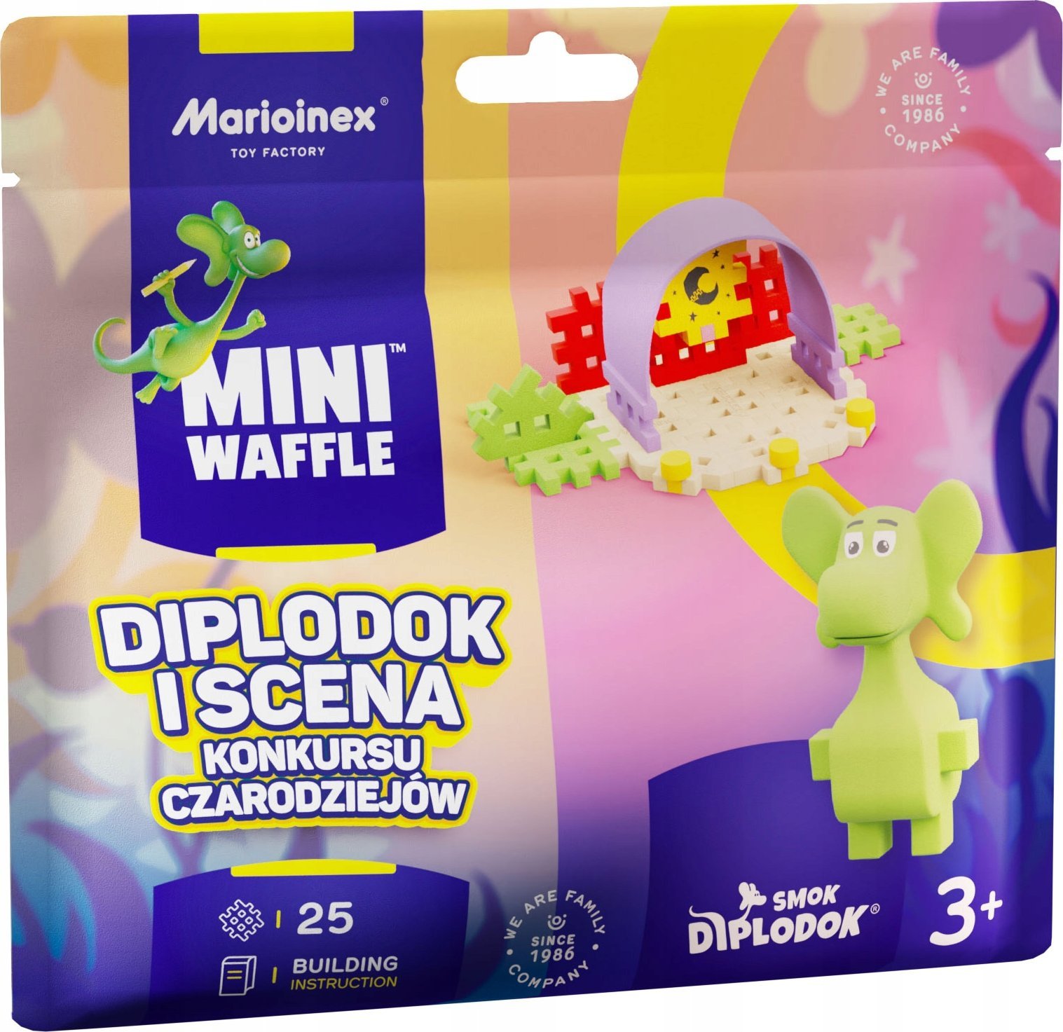 Marioinex Marioinex Diplodok i Scena czarodziejów klocki wafle mini konstrukcyjne 25e