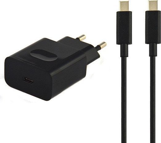 Ładowarka Vega ŁADOWARKA SIECIOWA USB TYP-C 3A CZARNA HUAWEI HW-050300E00 KABEL USB-C FAST CHARGER 3000mA PD>