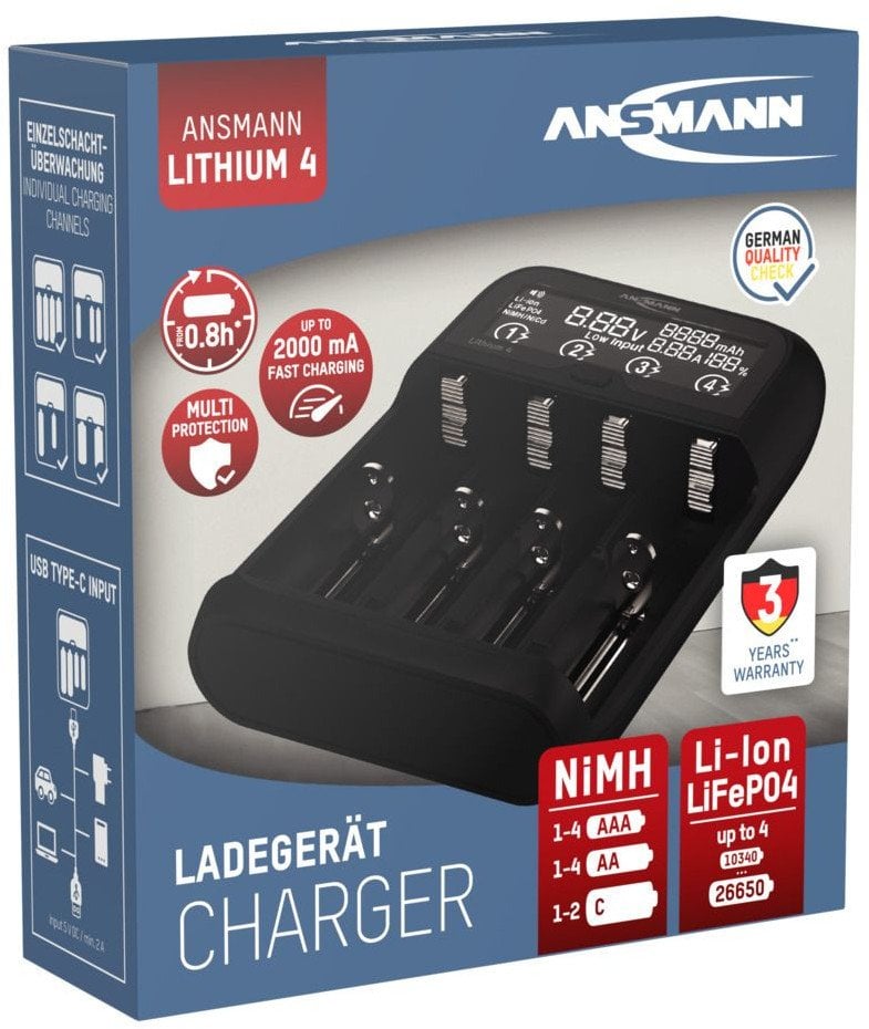 Ładowarka stołowa ANS 1001-0122 LCD dla Li-Ion NiMH i LiFePO4