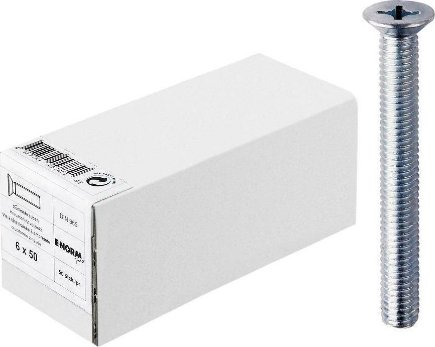 E-NORMpro DIN965 4.8-H ocynk.galw. M4x20 male opak. E-NORMpro