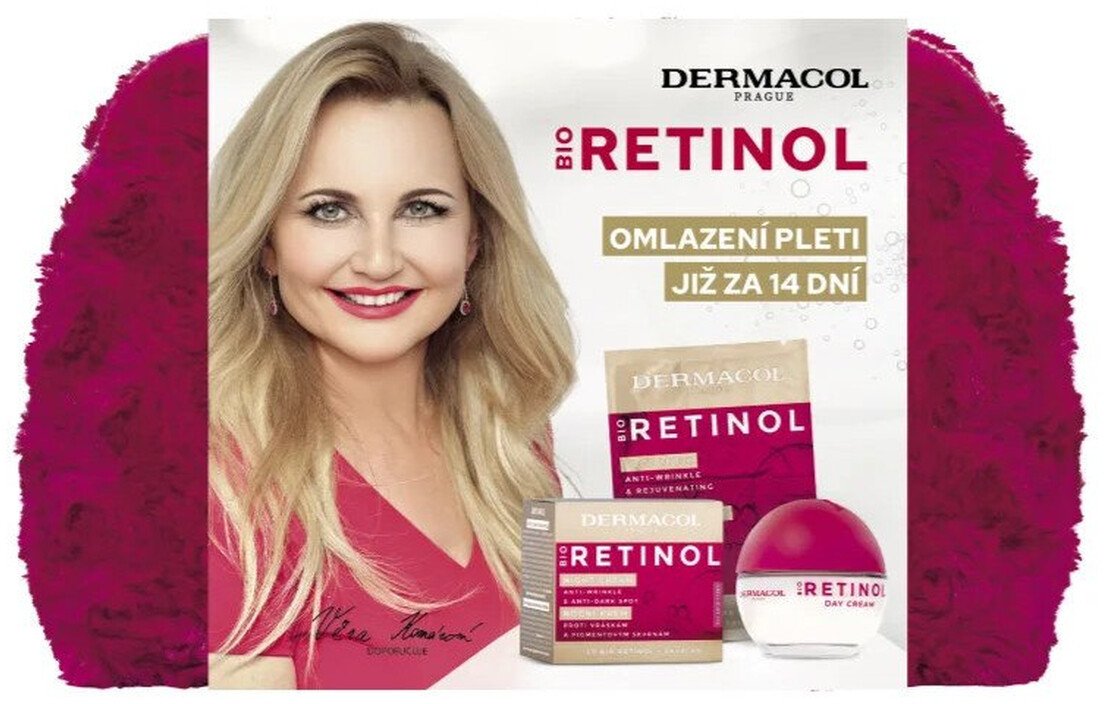 Dermacol Bio Retinol Zestaw krem na dzień 50ml + maska do twarzy 2x8ml + krem na noc 50ml