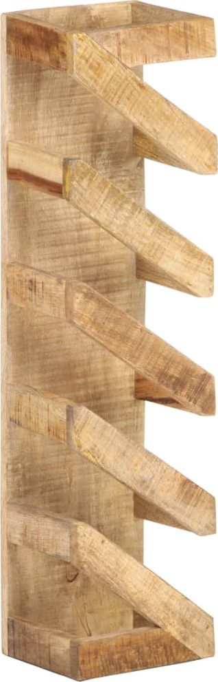 vidaXL Stojak na 5 butelek wina, lite drewno mango