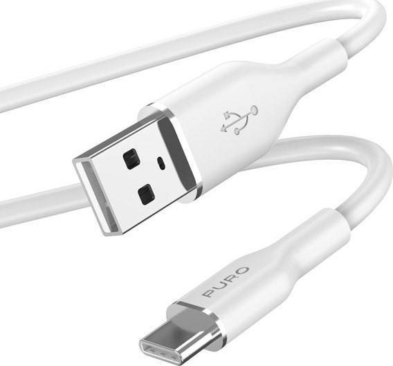 Kabel USB Puro USB-A - USB-C 1.5 m Biały (PUR677)