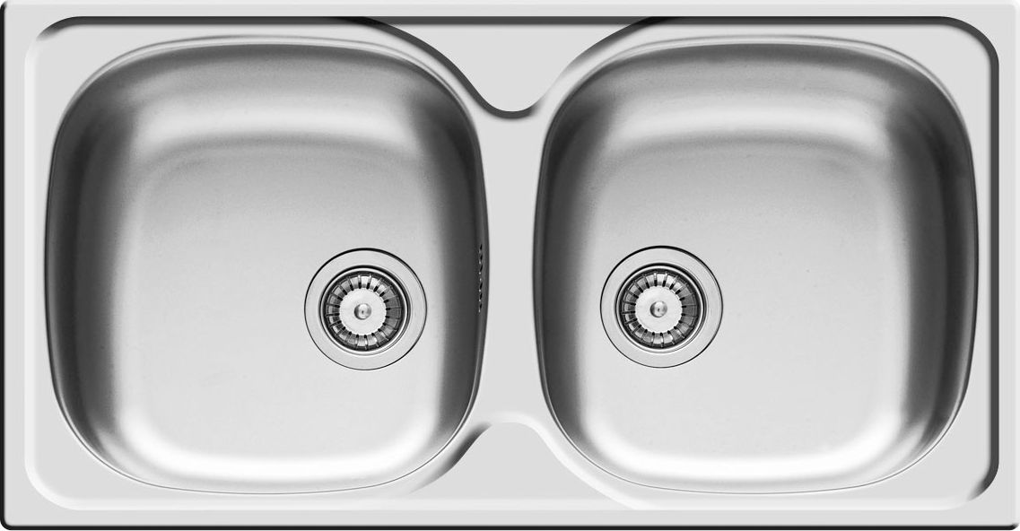 Zlewozmywak Pyramis E78 2B len 92mm stalowy (100138901)