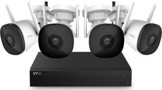 IMOU Zestaw do monitoringu, 4x kamery bullet 2Mpix, 1x rejestrator 4-kanałowy Wi-Fi NVR, KIT/NVR1104HS-W-S2/4-F22FE IMOU